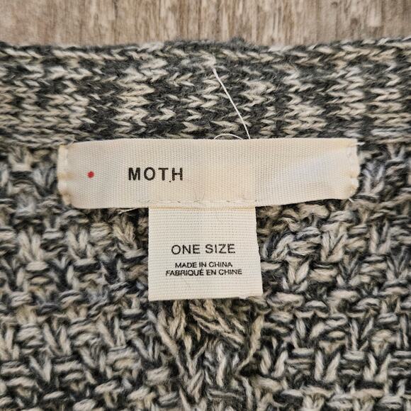 Moth Anthropologie Cardigan Womens One Size Sleeveless Zip Front Chunky Knit - Picture 12 of 13